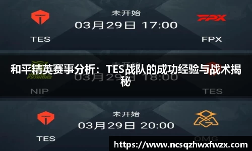 和平精英赛事分析：TES战队的成功经验与战术揭秘